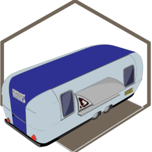 Parking brown field Hungry Wheels